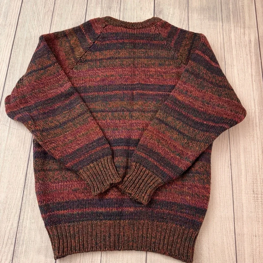 Blarney Ireland Handloomed Pure New Wool Crewneck Sweater Multicolor Size L